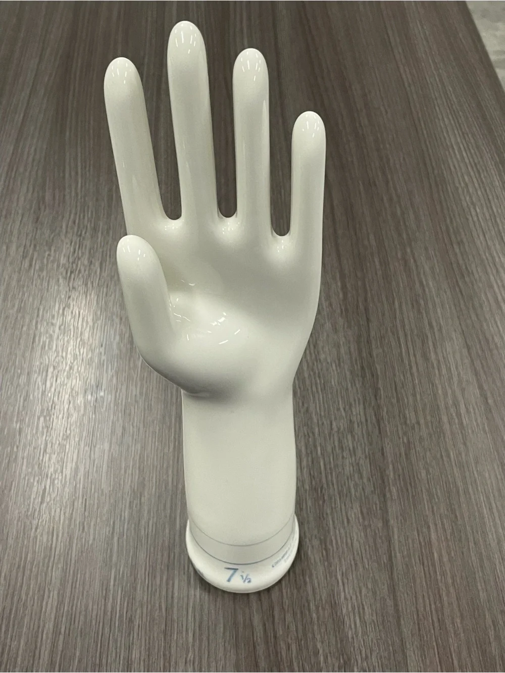Vintage industrial porcelain hand glove mold size 7 1/2 by General porcelain